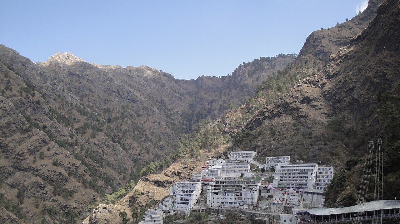 Vaishno Devi shrine in the mountains above Katra